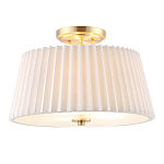 Потолочный светильник с белым плиссированным абажуром Ganglion варинант исполнения - 1 | Loft Concept в Сочи