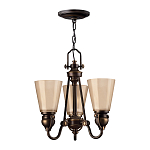 Люстра бронзового цвета с конусными плафонами из бежевого стекла Hinkley варинант исполнения - 6 | Loft Concept в Сочи
