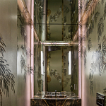 Обои ручная роспись Silk Tree Original colourway on White Metal gilded paper варинант исполнения - 1 | Loft Concept в Сочи