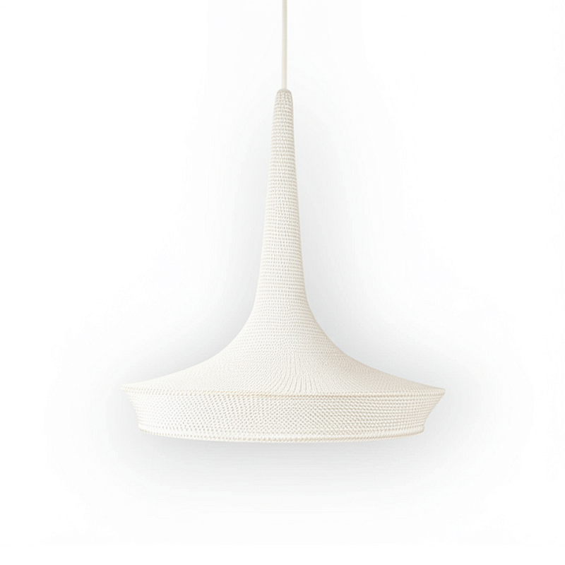 Подвесной вязаный белый светильник «Марокко» Белый в Сочи | Loft Concept 