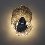 Бра с волнообразным стеклянным плафоном и вставкой из мрамора Liquid Stone варинант исполнения - 14 | Loft Concept в Сочи