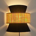 Бра с плетеным декором Bonnie Wicker Black Wall Lamp варинант исполнения - 2 | Loft Concept в Сочи