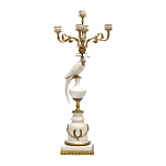 Подсвечник белый Попугай из фарфора с бронзовыми элементами Eden Garden варинант исполнения - 3 | Loft Concept в Сочи