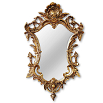 Зеркало настенное в ажурной раме золотого цвета с эффектом старины Classic Ornament Mirror варинант исполнения - 1 | Loft Concept в Сочи