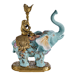 Подсвечник в виде слона из фарфора с бронзовыми элементами Elephant in the Garden of Eden варинант исполнения - 4 | Loft Concept в Сочи