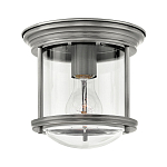 Потолочный светильник для ванных комнат с цилиндрическим стеклянным плафоном и одной лампой Hinkley варинант исполнения - 1 | Loft Concept в Сочи