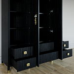 Большой шкаф с витриной Elsa Dreams Black варинант исполнения - 4 | Loft Concept в Сочи