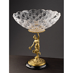 Чаша стеклянная прозрачная на бронзовой подставке с фигуркой девушки Eden Garden варинант исполнения - 5 | Loft Concept в Сочи