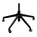 Стул с мягкой синей обивкой из велюра и подъемно-поворотным механизмом на черных колесиках Harper Blue варинант исполнения - 5 | Loft Concept в Сочи