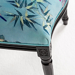 Стул из массива бука бирюзовый с изображением птиц и цветов Turquoise Chinoiserie Birds Garden Chair варинант исполнения - 5 | Loft Concept в Сочи