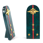 Сувенир Погон МВД из натурального камня змеевик Souvenir Epaulets варинант исполнения - 4 | Loft Concept в Сочи