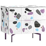 Тумба белая с рисунком Grande Graphstones варинант исполнения - 1 | Loft Concept в Сочи