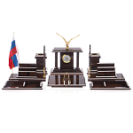 Настольный письменный набор из природного камня обсидиана с декором в виде орла Golden Eagle варинант исполнения - 1 | Loft Concept в Сочи