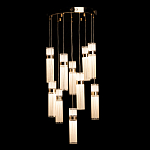 Люстра каскадная с прозрачными цилиндрическими плафонами Jenae Glass Tube Lighting варинант исполнения - 3 | Loft Concept в Сочи