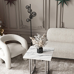 Кресло дизайнерское для лаунж зоны жемчужного цвета Pearl Lounge варинант исполнения - 2 | Loft Concept в Сочи