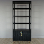 Стеллаж со стеклянными полками Elsa Dreams Black варинант исполнения - 5 | Loft Concept в Сочи