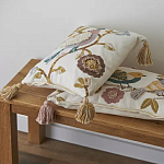 Чехол на подушку с кисточками и вышивкой птиц Ethnic mix Birds Square варинант исполнения - 5 | Loft Concept в Сочи