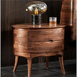 Прикроватный столик из дерева с 2-мя ящиками Moon Walnut Furniture варинант исполнения - 1 | Loft Concept в Сочи