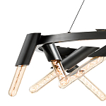 Люстра круглая с трубчатыми лампочками Vanguard Circle варинант исполнения - 2 | Loft Concept в Сочи