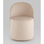 Пуф Loreen со спинкой вращающийся велюр молочный варинант исполнения - 4 | Loft Concept в Сочи