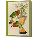 Постер на холсте с изображением птиц Blooming Birds Poster варинант исполнения - 3 | Loft Concept в Сочи