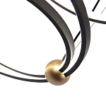 Люстра подвесная светодиодная с 4-мя кольцами черный металл Ring Horizontal варинант исполнения - 3 | Loft Concept в Сочи