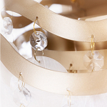 Бра с белыми перламутровыми подвесками и золотистыми волнистыми элементами SHELL варинант исполнения - 3 | Loft Concept в Сочи