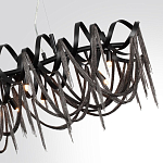 Люстра подвесная линейная с переплетенными металлическими лентами и цепочками Atlantis Chain варинант исполнения - 3 | Loft Concept в Сочи