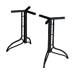 Обеденный стол с прямоугольной столешницей из стекла на черных металлических ножках White Marble варинант исполнения - 5 | Loft Concept в Сочи