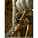 Чаша с орнаментом на бронзовых ножках в виде ангелов Eden Garden варинант исполнения - 6 | Loft Concept в Сочи