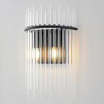 Бра со стеклянными прозрачными трубками и черным металлическим каркасом Nembus варинант исполнения - 2 | Loft Concept в Сочи