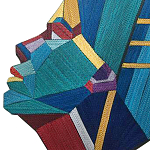 Арт объект на стену из нитей Девушка и Солнце wall panel Girl and Sun варинант исполнения - 1 | Loft Concept в Сочи