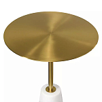 Кофейный столик с круглой столешницей на белом мраморном основании Original Foundation варинант исполнения - 4 | Loft Concept в Сочи