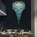 Люстра зеленая каскадная Green Light CascadeDroplet Chandelier варинант исполнения - 2 | Loft Concept в Сочи