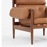 Кресло с деревянным каркасом и обивкой из натуральной кожи Medieval Furniture варинант исполнения - 6 | Loft Concept в Сочи