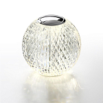 Настольная лампа с прозрачным шарообразным плафоном на цилиндрической подставке Crystal Globule варинант исполнения - 8 | Loft Concept в Сочи