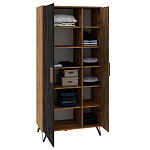 Шкаф двухдверный с 2-мя отделами с полками Stone Effect варинант исполнения - 4 | Loft Concept в Сочи