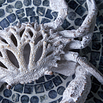 Статуэтка краб с детализированной текстурой в белом цвете Marine Accessories варинант исполнения - 8 | Loft Concept в Сочи