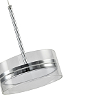 Подвесной светильник с прозрачным плафоном цилиндрической формы из акрила и стекла с пультом для регулировки света Glass Lamp Chromium варинант исполнения - 1 | Loft Concept в Сочи