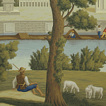 Обои ручная роспись Monuments of Paris Roberts on Sepia scenic paper варинант исполнения - 1 | Loft Concept в Сочи