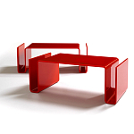 Дизайнерский кофейный стол Poltronova T01 Red Coffee Table варинант исполнения - 2 | Loft Concept в Сочи