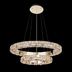 Люстра из 2-х колец с мозаичным хрустальным оформлением Sparks of Crystal варинант исполнения - 1 | Loft Concept в Сочи