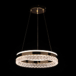 Люстра в виде кольца золотого цвета с прозрачными вставками Radiant Rail варинант исполнения - 3 | Loft Concept в Сочи