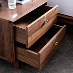 Прикроватный деревянный столик с ящиками Moon Walnut Furniture варинант исполнения - 3 | Loft Concept в Сочи