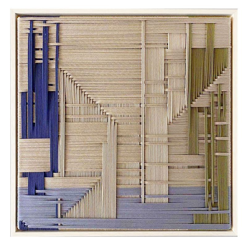 Аксессуар Геометрическая абстракция Figurative Beige Wall Hangings Синий Бежевый в Сочи | Loft Concept 