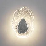 Бра с волнообразным стеклянным плафоном и вставкой из мрамора Liquid Stone варинант исполнения - 3 | Loft Concept в Сочи