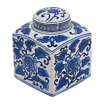 Ваза с крышкой в китайском стиле Oriental Blue & White Ornament Vases варинант исполнения - 1 | Loft Concept в Сочи