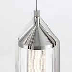 Подвесной светильник хромированного цвета с прозрачным цилиндрическим стеклянным плафоном Eurofase варинант исполнения - 5 | Loft Concept в Сочи