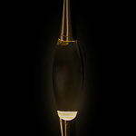 Подвесной светильник с хрустальным плафоном и бронзовым основанием Renee Glass Drops  варинант исполнения - 5 | Loft Concept в Сочи