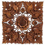 Панно из дерева квадратное Flower Panel With Trees варинант исполнения - 1 | Loft Concept в Сочи